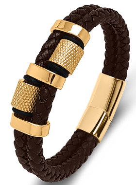 马年双层红绳手链男士荆棘转运珠编织皮手绳手腕饰品新年转运红色