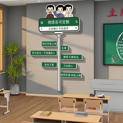 学校方向导引牌立体贴