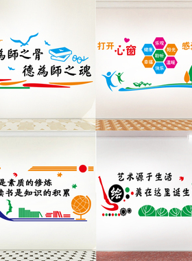 校园读书走廊学生励志风墙贴纸