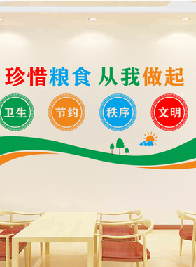 学校大学生饭堂文明勤俭节约粮食