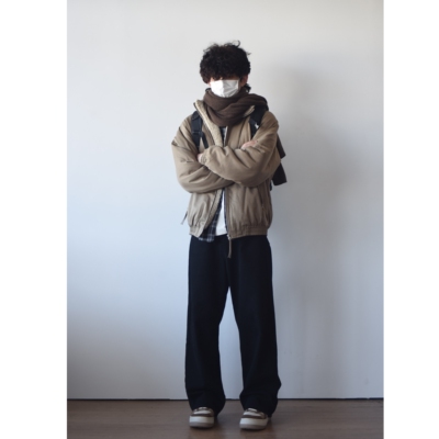 X1617加厚保暖纯色立领外套棉服