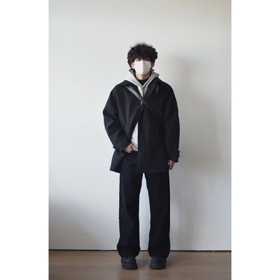 X1617翻领秋冬宽松纯色大衣