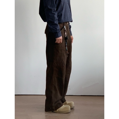 X1617日系舒适纯色工装裤休闲裤