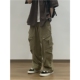 休闲裤 X1617 K7365 裤 男女阔腿裤 新款 春夏日系多口袋直筒宽松工装