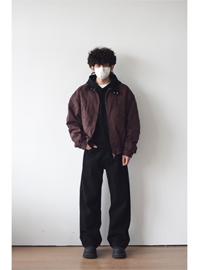 X1617 美式vintage美拉德短款牛仔外套立领夹克哈灵顿上衣男NW055