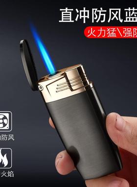 LD263金属创意防风蓝焰直冲可充气打火机创意礼品logo定制 刻字