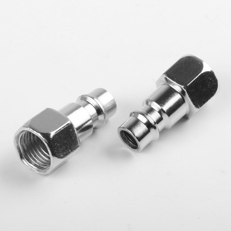 气管快速接头欧式三合一公插芯y内丝G1/4英螺纹启动元件快速换插