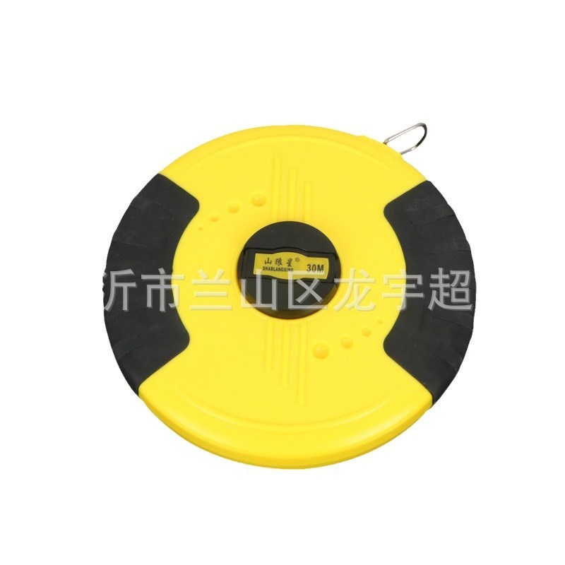 圆盘卷尺b20米30米50米皮软尺塑料玻璃纤维盒尺子手摇圆盘尺工程