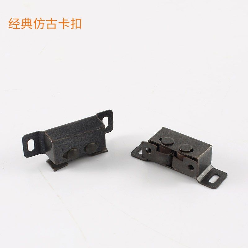 仿古卡式碰珠衣j柜橱柜门弹簧碰锁老式家具门碰五金家具配件