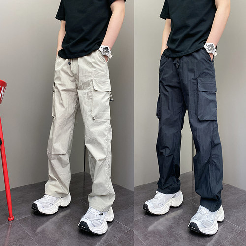 夏季青年时尚立体口袋休闲裤