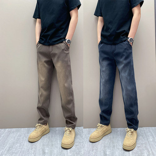 春秋季修身时尚直筒裤