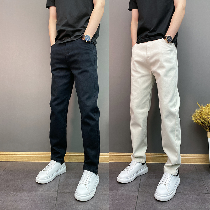 春秋季修身时尚纯色休闲裤