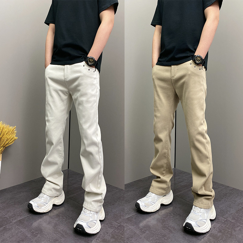 美式高街帅气显腿长小直筒水洗牛仔裤男痞帅风潮牌宽松显瘦加绒裤,男装,休闲裤,淘宝优惠券,粉丝福利购,淘宝优惠卷