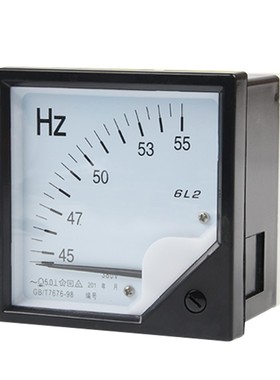6C2 6L2频率表0-50HZ赫兹表直流DC10V型4-20MA电流电压表45-55HZ
