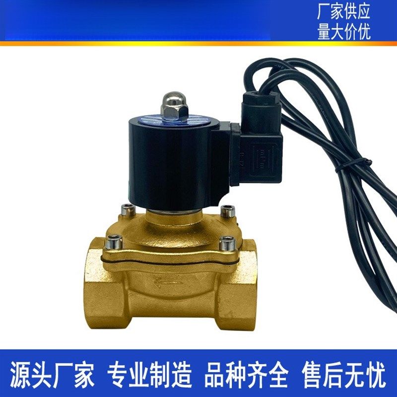常闭电磁阀水阀铜开关气阀AC220VDN50/DN65/DN80/3寸电磁气阀24V