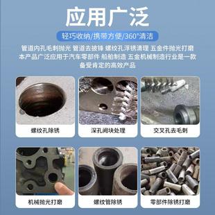 不锈钢丝管道刷内孔去毛刺电动打磨抛光除锈小钢丝刷圆柱形钢丝刷