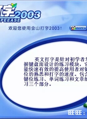 打字2003拼音英文练习电脑软件