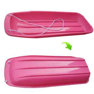 严选现货塑料滑雪板PE料雪橇船大号滑沙滑草板snow sled跨境