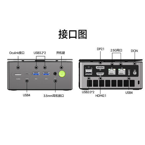 【全新升级】极摩客K8plus - AMD锐龙R7-8845HS 超静音迷你小主机