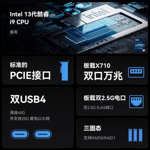 13900H迷你主机台式机MS-01铭凡电脑i9-12900H双万兆网口usb4接口