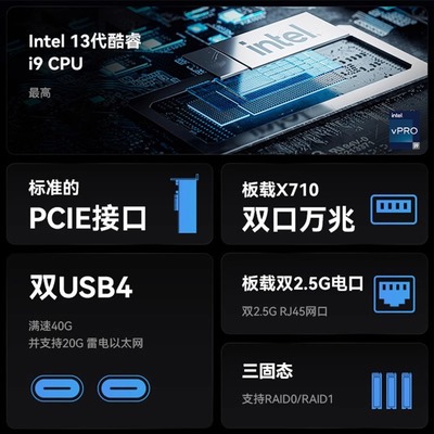 13900H迷你主机台式机MS-01铭凡电脑i9-12900H双万兆网口usb4接口