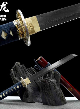 跨境短刀直刀唐横刀短款刀剑一体锻打宝剑防身刀具家居摆件兵器