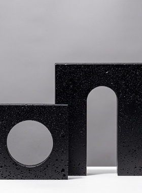 现代北欧树脂几何不规则拱门摆件样板房正方拱形电视柜家居装饰品