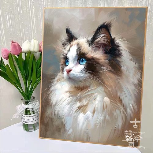 【可爱布偶猫】十字绣2025新款客厅线绣动物小猫刺绣钻石画送朋友