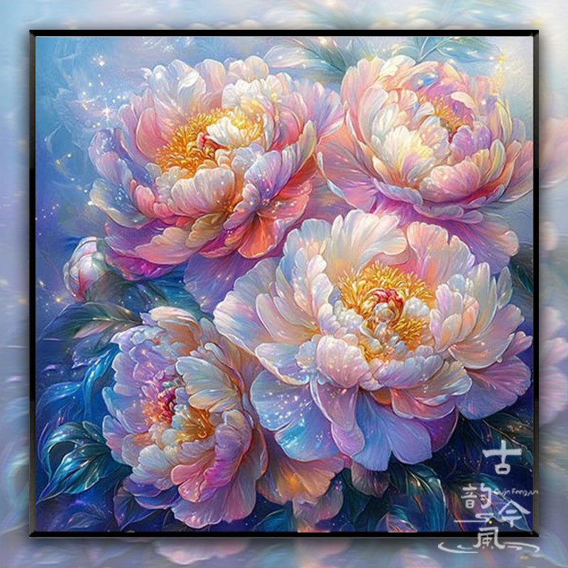 【溢彩莲花】十字绣2025新款客厅线绣花卉系列莲花手工刺绣钻石画