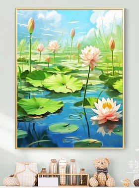 【夏日荷花】十字绣2025新款自己绣花卉客厅中式卧室刺绣手工diy