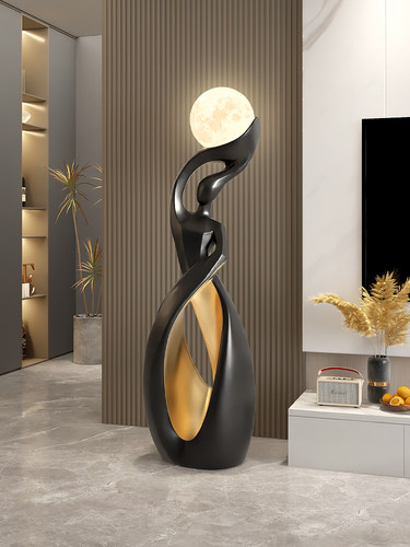 大型客厅电视柜旁边艺术落地摆件沙发装饰灯轻奢大气玄关乔迁礼物