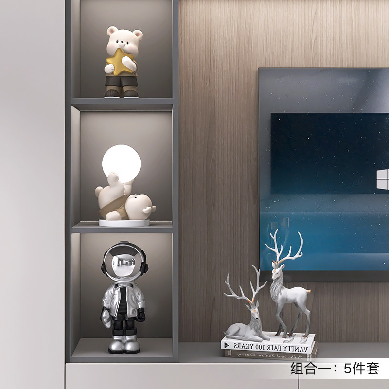 轻奢大气酒柜装饰品摆件客厅电视柜玄关家居饰品办公室乔迁礼物