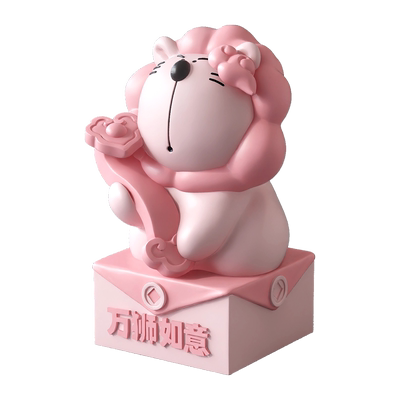 狮子桌面摆件客厅旺宅装饰高级感小众办公室工位生日礼物存钱罐