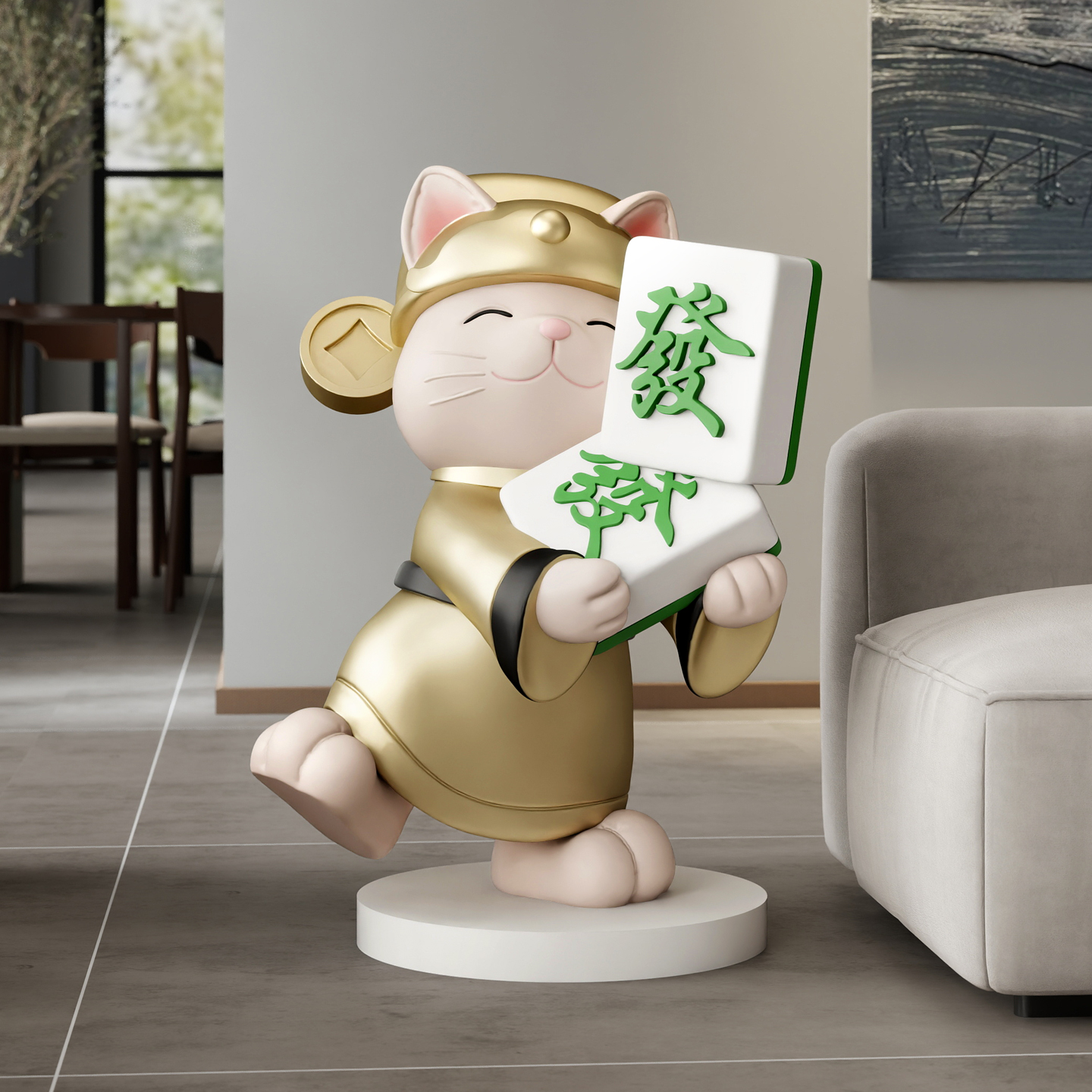 韵灿招财猫摆件开业礼物蓝牙音响