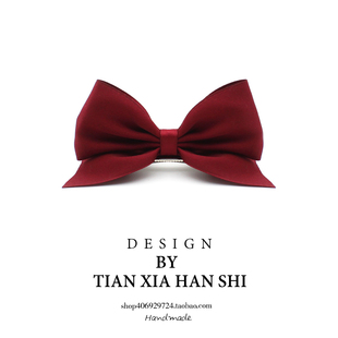 韩国儿童立体蝴蝶结发夹小女孩公主可爱宝宝红色发饰女童夹子头饰