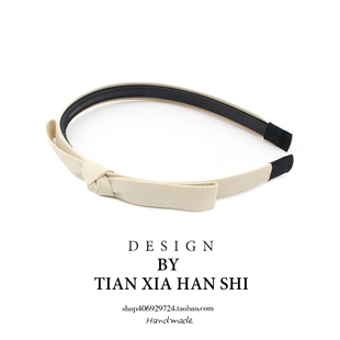 韩国儿童纯色海带结百搭发箍女孩公主带齿轮头箍女童糖果色发卡潮