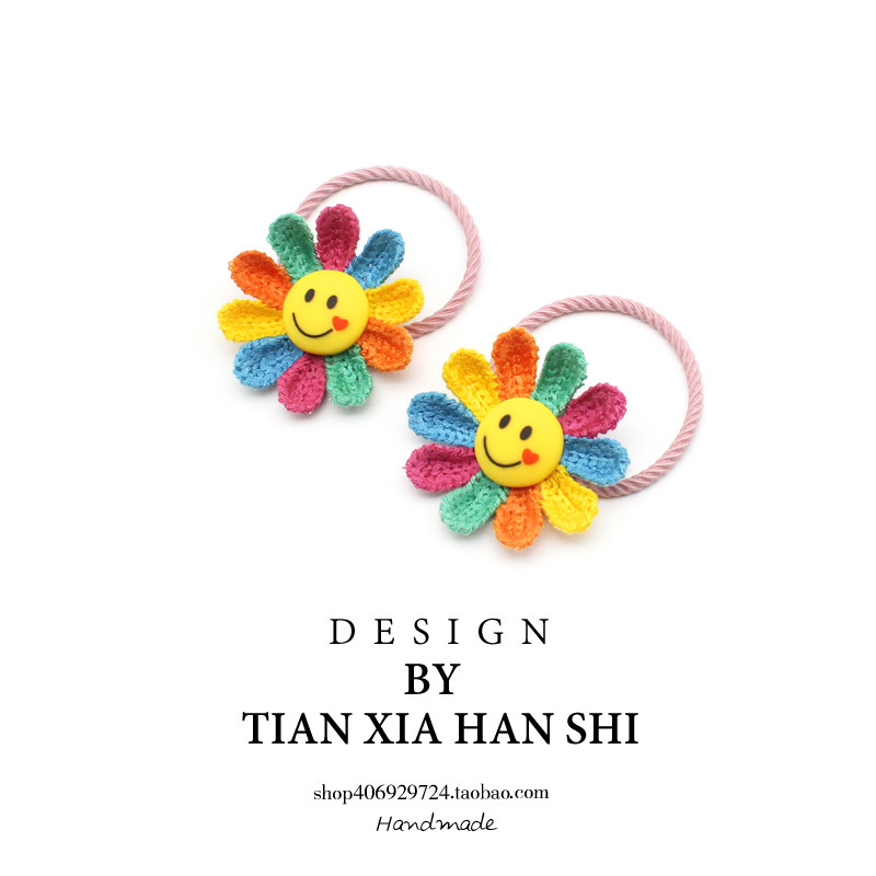 韩国儿童新款太阳花bb夹皮筋组合装宝宝不伤发花朵扎马尾橡皮筋潮,童装/婴儿装/亲子装,发饰,淘宝优惠券,粉丝福利购,淘宝优惠卷