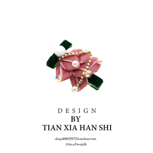 韩国儿童圣诞树丝绒发夹宝宝高品质节日蝴蝶结鸭嘴夹公主节日头饰