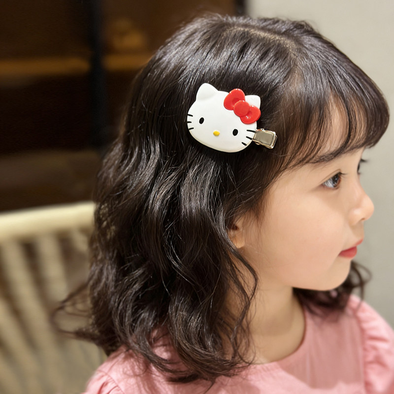 正品Hellokitty无痕一字夹儿童侧边刘海碎发夹女童公主凯蒂猫发卡图片
