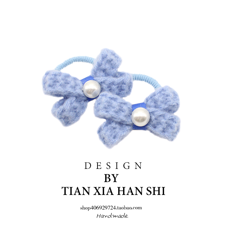 其他韩版女毛线针织发圈