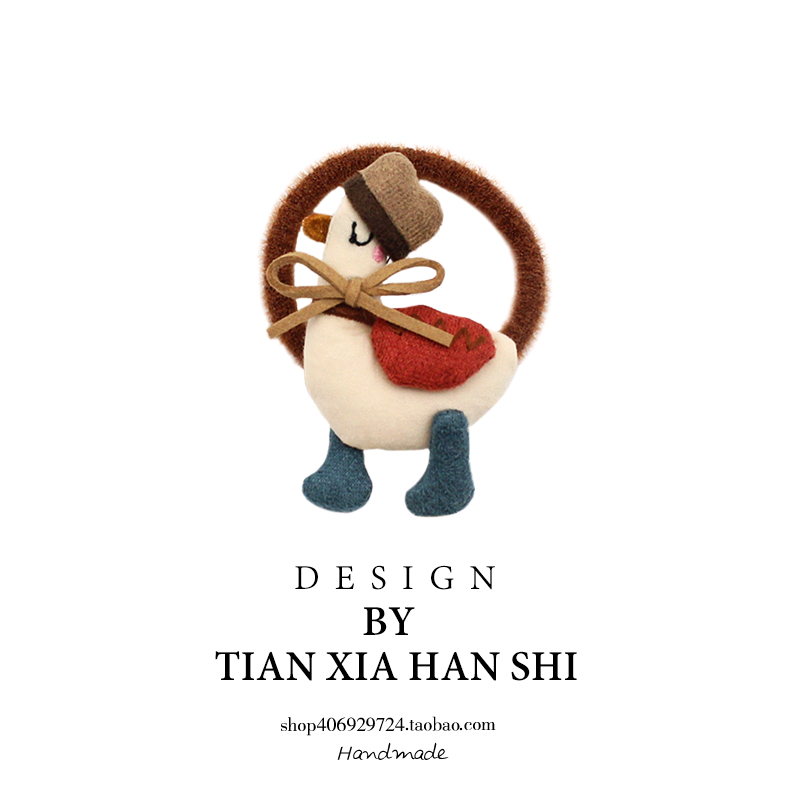 韩国儿童大鹅小鸭子卡通发圈扎马尾丸子头橡皮筋高弹力头绳发饰潮