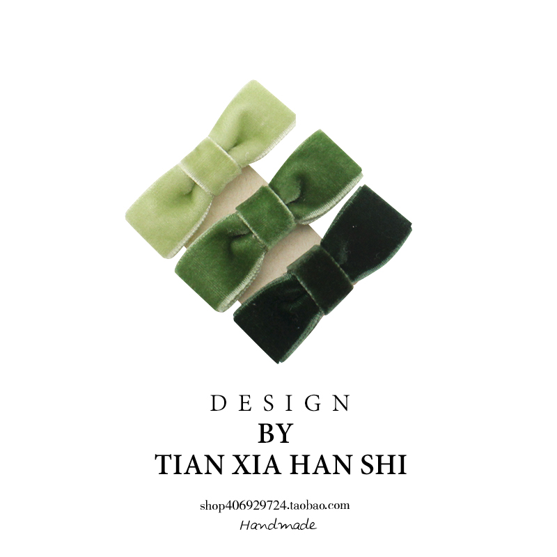 其他韩版女纯手工发夹丝绒