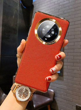 适用荣耀magic3壳奢华电镀皮纹镜头全包magic3pro套超薄防摔真皮软胶高档magic3至臻版抖音男女潮牌