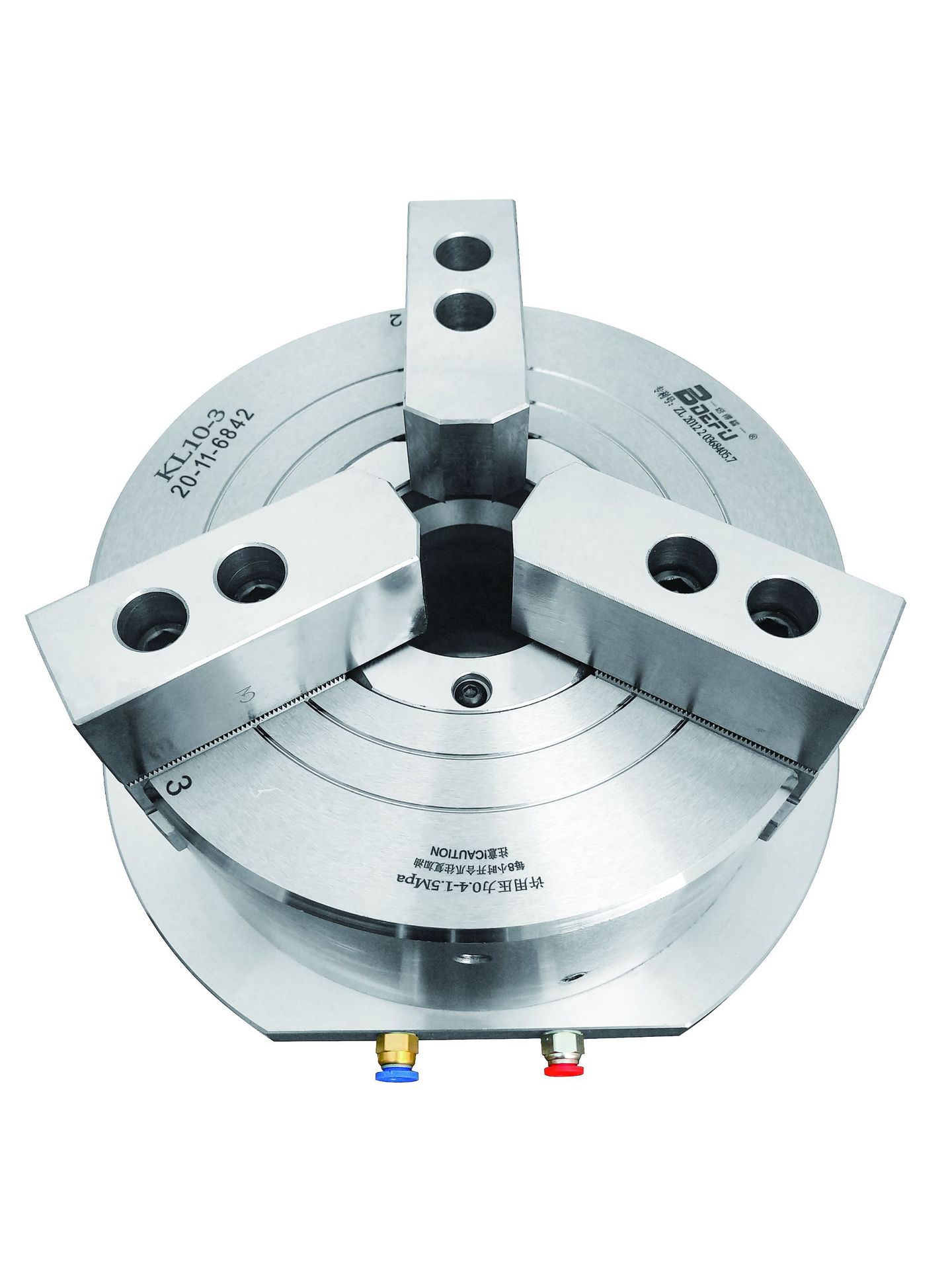 厂家直售包邮倍得福立式气动三爪卡盘通孔KL08T-3CNC钻床铣床
