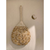 方一维 扇形钉珠串珠琵琶编织手提包