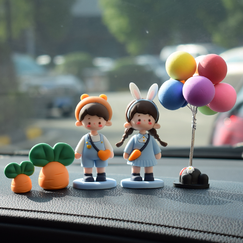 网红车内摆件车载情侣可爱