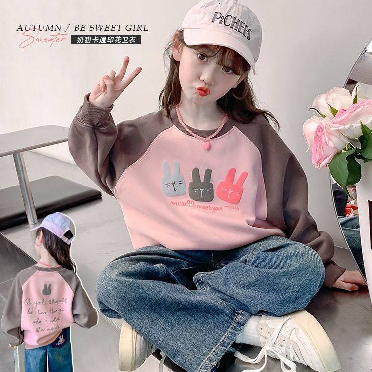 女童童装小女孩长袖秋季套头上衣