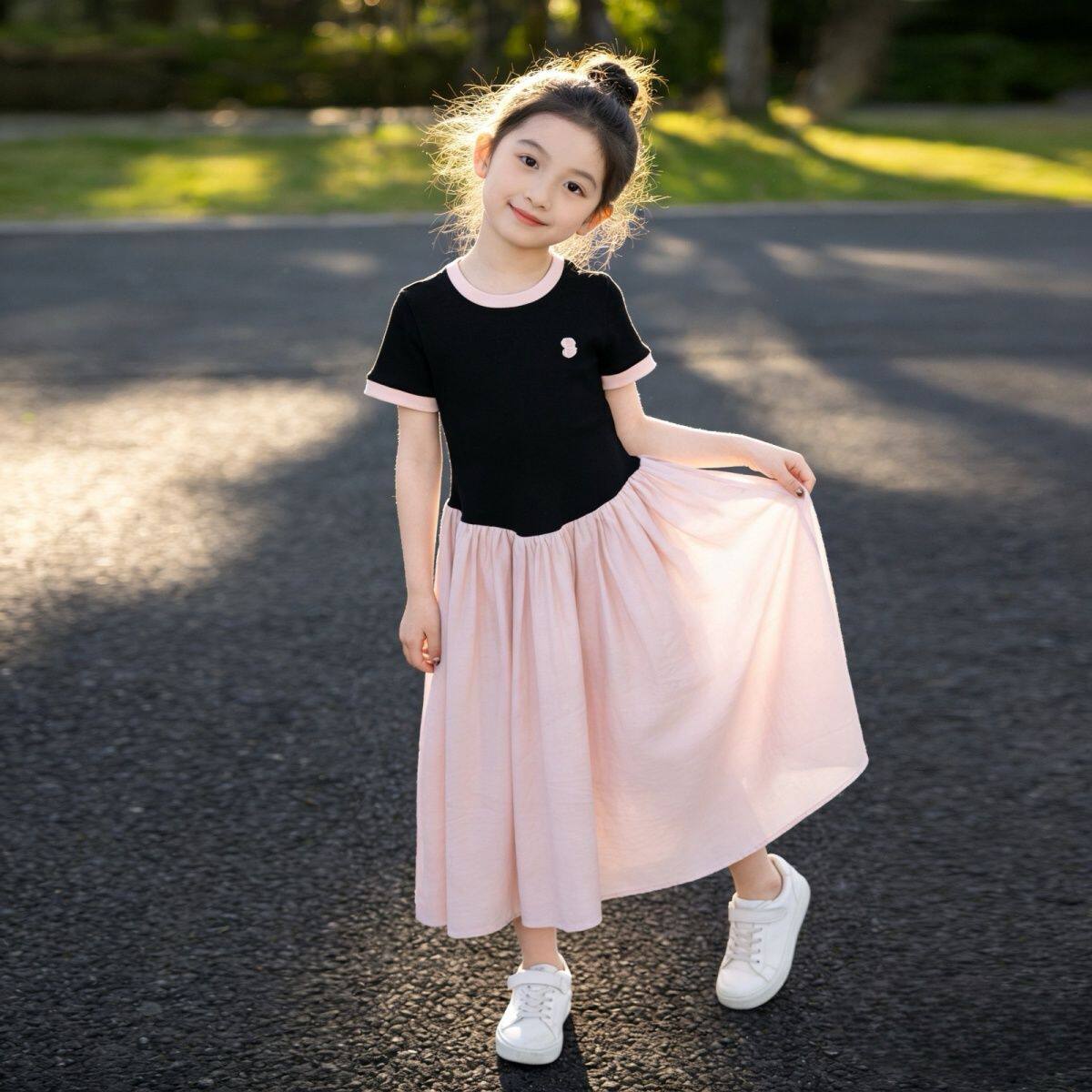 女童夏季连衣裙2026新款儿童夏装可爱公主洋气女孩子多巴胺裙子