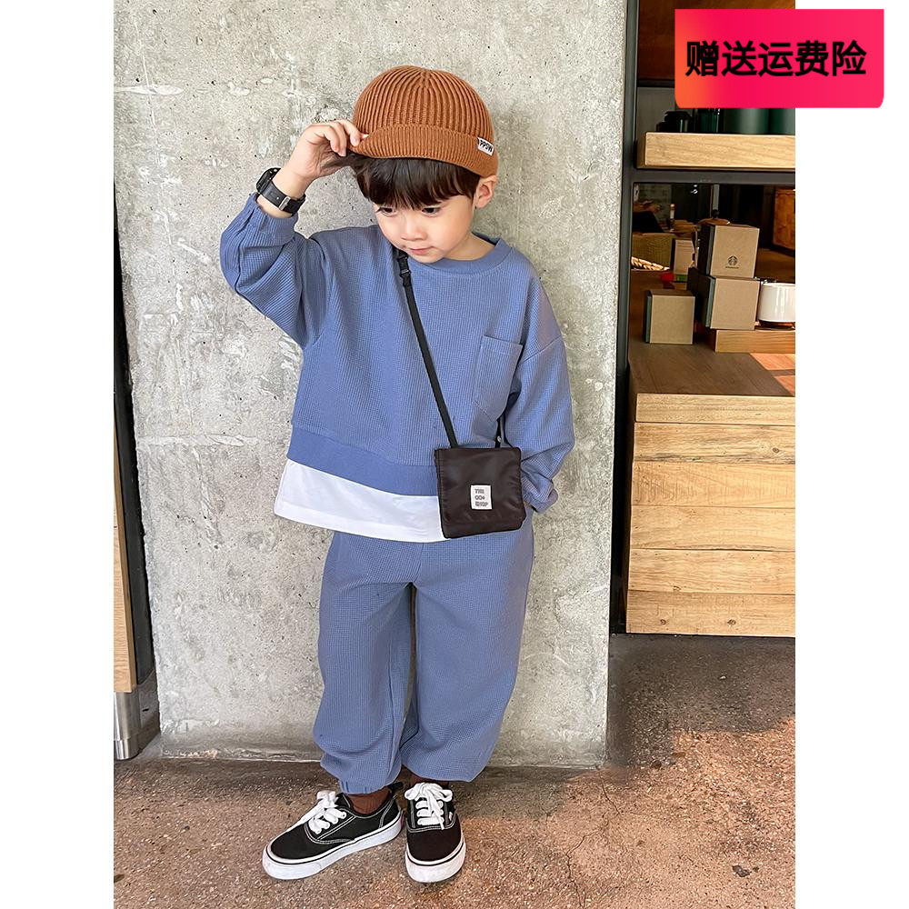 2025春秋男童套装新款洋气衣服儿童男孩秋装小童帅气男宝宝童装潮