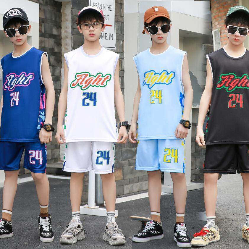 儿童装男童夏装背心套装2026新款夏季运动服中大童速干篮球服夏款